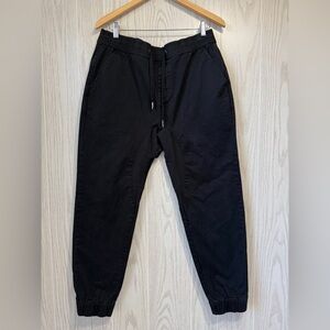 Italy Morn black drawstring jogger pants men size L